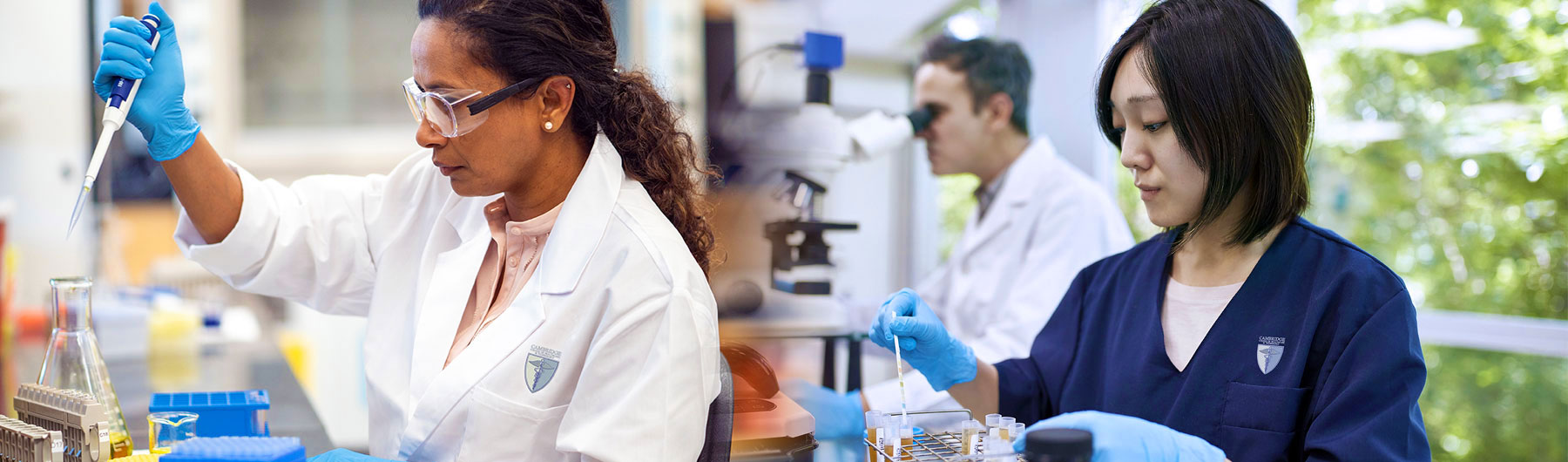 Medical Lab Techs working in lab