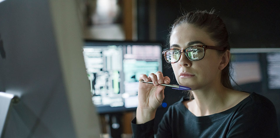 A female IT professional at work